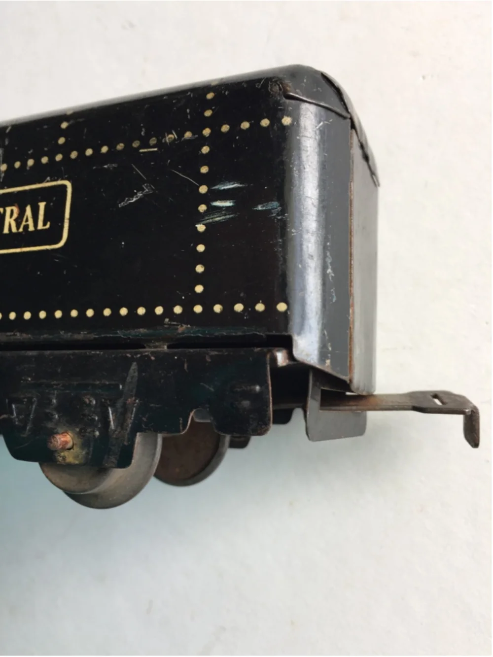 Vintage Marx New York Central Black Tender Car Tin Litho O Gauge Train
